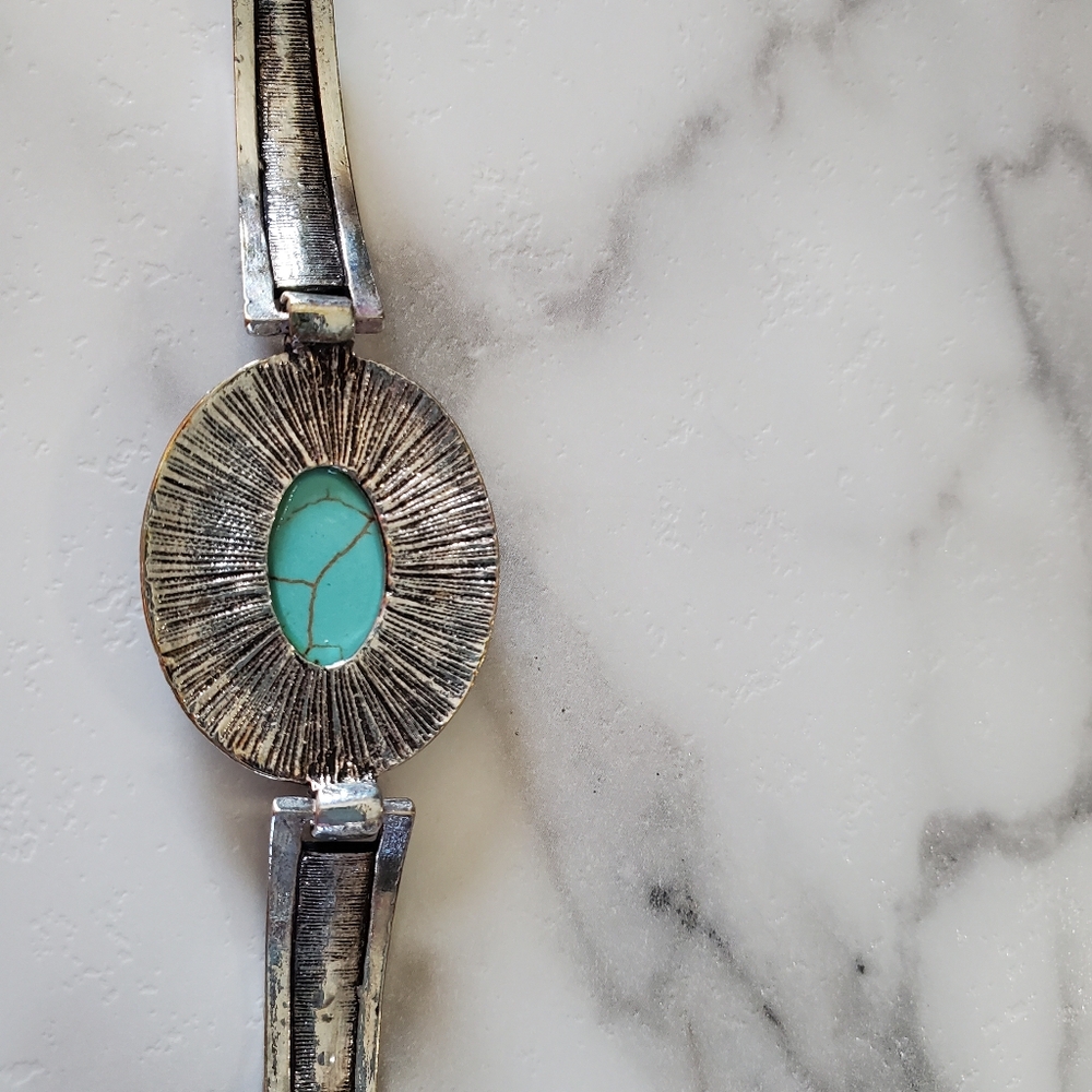 Silver Tone & Turquoise Bracelet π₯3βfor $24π₯ - Picture 7 of 14
